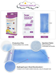 天然メントール石膏アイスシートベビークールジェルパッド熱変色ハイドロゲル子供額発熱冷却パッチ - Product Image 2