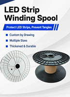 Bobina de Plástico Resistente de 120m para Tiras LED COB RGB, Carrete de Embalaje Industrial para Cables