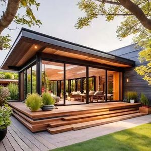 Современная алюминиевая оранжерея с двойным остеклением и крышей из закаленного стекла – экологичная, легкая, с шумоподавлением для использования во дворе - Product Image 3