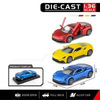 Model Mobil Supercar Diecast 1:36 dengan Stand Putar 360 Derajat, 80 Buah Mobil Sport Alloy dengan Pintu Bisa Dibuka dan Sistem Tarik Mundur dalam Kotak Akrilik