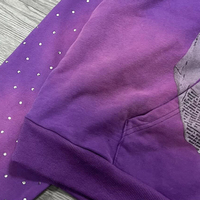 Hoodie Unisex Custom Berhias Rhinestone dengan Sablon Layar, Bahan Rajut 500gsm, Desain Bernapas