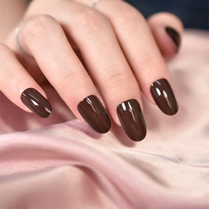 Faux ongles à presser avec paillettes blanches, forme cercueil, longueur moyenne, style luxueux, en acrylique, <span class=keywords><strong>pour</strong></span> <span class=keywords><strong>manucure</strong></span> DIY, salon, <span class=keywords><strong>mariage</strong></span>, rendez-vous galant - Product Image 1