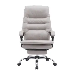 Ayaklık ile yüksek geri yönetici ofis koltuğu ergonomik iş kumaş büro sandalyeleri