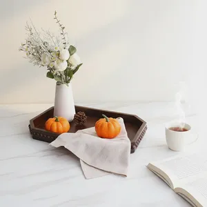 Vassoio di Servizio in Legno con Perline, Vassoio Decorativo Rustico per Centrotavola, Vassoi in Legno per Arredamento Casa <span class=keywords><strong>Halloween</strong></span> - Product Image 6