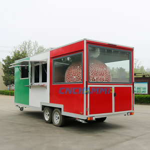 Chammp thép không gỉ di động thực phẩm Xe tải bánh <span class=keywords><strong>pizza</strong></span> phục vụ Trailer với lò Hot Dog giỏ hàng bia để bán - Product Image 1