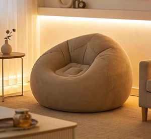 Single Outdoor <b>Inflatable</b> PVC Flocking Bean Bag <b>Sofa</b> Chair for Living Room Use - Product Image 2