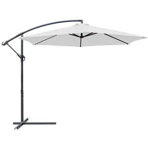 10ft Cantilever Parasol Met Crank Mechanisme En Beschermhoes, Zon Uv-bescherming,