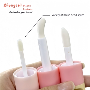 Dễ thương snap-on Lip Gloss ống số lượng lớn của nhựa rỗng với KHÁC NHAU cap phong cách - Product Image 4