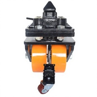 Roda Kontainer Pengiriman Baja Nylon Polyurethane 3T 5T 10T dengan Twistlock dan Rem, Tahan Lama, Peredam Guncangan