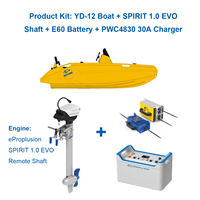 Nouveau type de bateau ponton professionnel de qualité supérieure, bateau à bascule 4 places, moteur sans balais, yacht à vendre avec batterie E69 3 kWh