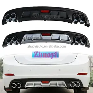 Auto Heck diffusor für Hyundai 2012-2018 ELANTRA Avante LANGDONG Mit Auspuffs pitzen Red Reflector Body Kit 2020 PP Zubehör