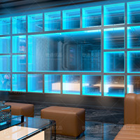 Kaca Cermin Infinity Kustom untuk Dekorasi Dinding Klub Malam, KTV, Bar, Lounge, Dekorasi Klub Modern, Hiasan Dinding Gantung