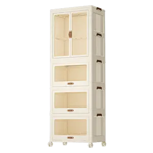 rmier 65cm wide plastic wardrobe foldable storage box cabinet household baby wardrobe drawer style children's cabinet