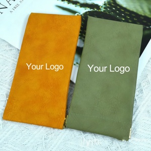 Custom Logo PU Leather Eyewear Bag Soft Top Squeeze Sunglasses Case with Fashionable Style for Glasses Storage and Packaging - Product Image 1