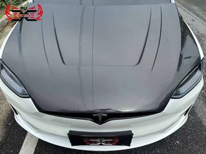 Haute qualité pour <span class=keywords><strong>Tesla</strong></span> <span class=keywords><strong>Model</strong></span> <span class=keywords><strong>X</strong></span> <span class=keywords><strong>Plaid</strong></span> 2021-2024 RZ Style meilleur <span class=keywords><strong>prix</strong></span> capot de capot en Fiber de carbone - Product Image 3