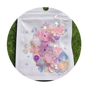 Cuentas <span class=keywords><strong>de</strong></span> Resina Plástica para Manualidades, Estilo Dibujos Animados, con Forma <span class=keywords><strong>de</strong></span> Concha Marina y Cristal, para Rellenar Slime, Estilo Kawaii, 1 Bolsa - Product Image 5