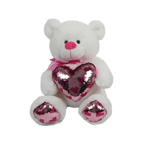 Peluche personalizado de San Valentín, oso de peluche de felpa para regalo