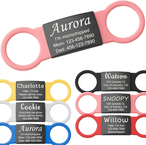 Sang Trọng Đơn Giản Cổ Điển Bền Không Thấm Nước Thép Không Gỉ Lập Trình Silicone Dog Thẻ Độc Đáo Mã <span class=keywords><strong>QR</strong></span> <span class=keywords><strong>Pet</strong></span> ID Theo Dõi <span class=keywords><strong>Tag</strong></span> - Product Image 1