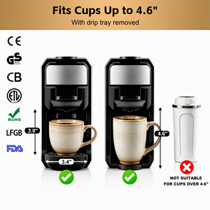 Nespresso-kompatible Espressomaschine mit 19 Bar Hochdruck, Abnehmbarem Wassertank, Edelstahl-Kaffeemaschine für Zuhause - Product Image 4