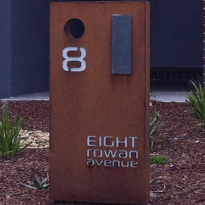 Free Standing <b>Drop</b> <b>Box</b> Parcel Newspaper <b>Box</b> Rust Steel Mailbox - Product Image 2