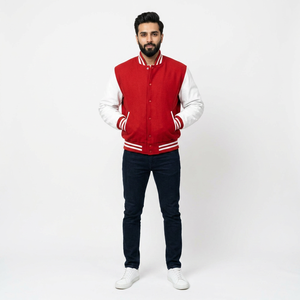 Good Quality <b>Men's</b> Baseball <b>Jackets</b> Stand Breathable Winter <b>Long</b> Sleeve Cotton Windproof College Baseball <b>Jacket</b> Wholesale - Product Image 1