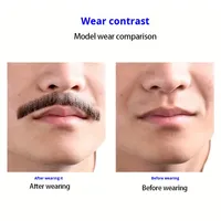 Fausse barbe réaliste pour homme, longue, en cheveux Remy européens, avec pattes d'ange, pour séance photo et maquillage de performance