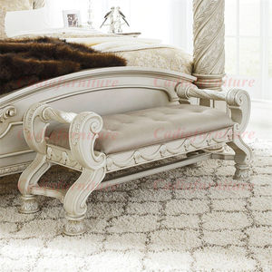 Европейская королевская деревянная мебель для спальни, американская роскошная кровать цвета хаки с деревянным навесом - Product Image 4