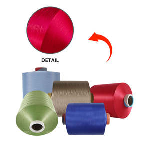 Shuyuan GRS, переработанная цветная пряжа 75d/72f/2 слоя, окрашенная пряжа DTY, индивидуальная цветная пряжа, 100% ПОЛИЭФИРНАЯ ТЕКСТУРИРОВАННАЯ пряжа - Product Image 2