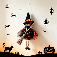 Décorations de fête d'Halloween, ornements suspendus de dessins animés effrayants, poupées sorcières en tissu, décorations de fête