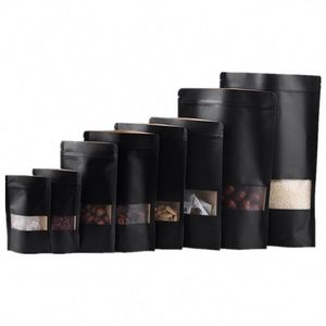 Sacs en papier kraft personnalisés avec logo, emballage en gros, petits sacs avec fermeture éclair, sacs en plastique promotionnels - Product Image 2