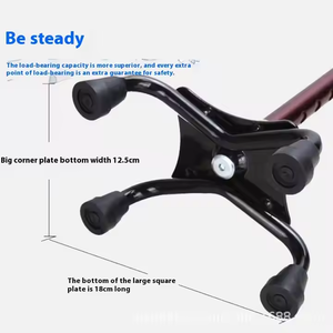 Vendita calda quattro corrimano luce angolare canne pieghevole stampella telescopica bastone da passeggio per adulti - Product Image 4