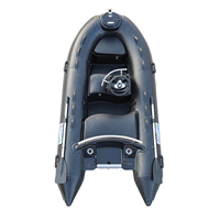 Bateau de course gonflable personnalisé Qingdao Haohai avec logo, cabine sportive, en PVC rigide de 1,2 mm, fibre de verre, certifié CE, 20 CV, pour la dérive