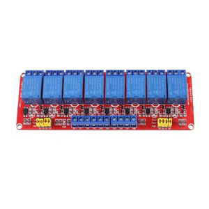 โมดูลรีเลย์ 8 ช่อง 5V แบบออปโตคัปเปลอร์ แยกสัญญาณระดับสูงและต่ำ ทริกเกอร์ไมโครคอนโทรลเลอร์ บอร์ดสีแดง - Product Image 1