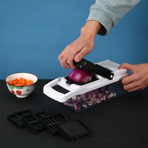 HYRI 22 en 1 hachoir à légumes multi-usages pomme de terre concombre mandoline trancheuse avec couvercles de râpe - Product Image 6