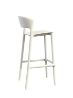 Tabouret de bar haut moderne en PP de conception italienne originale avec dossier bas et brevet européen
