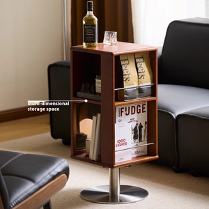 Offre Spéciale armoire <span class=keywords><strong>de</strong></span> <span class=keywords><strong>rangement</strong></span> en bois massif 360 Rotation étagère étagère d'angle en acier inoxydable salon meubles bibliothèques <span class=keywords><strong>CD</strong></span> supports - Product Image 2