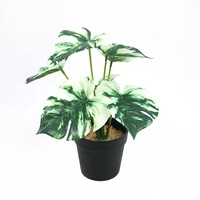 Monstera artificielle de 25 cm de haut, variée, en gros, plante artificielle Monstera