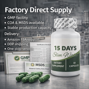 Cápsulas Herbales para Adelgazar la Cintura en 15 Días, Fórmula de Limpieza con Fibra Botánica, Marca Privada OEM, <span class=keywords><strong>30</strong></span> Cápsulas - Product Image 5