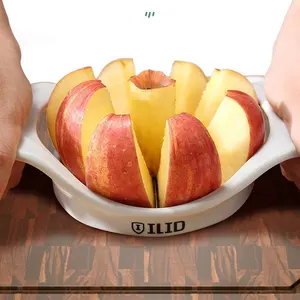WanfuStainless Steel pemotong apel buah pir pembagi alat pemotong Corer sayuran alat pencincang gadget dapur