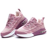 Chaussures de sécurité sportives pour femmes CE de haute qualité, respirantes, à embout d'acier, en maille volante, avec coussin d'air, antidérapantes, légères, pour automne, hiver et été