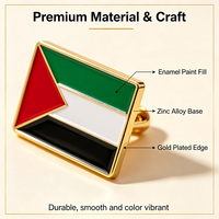 Broche en métal émaillé drapeau palestinien, best-seller