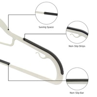 Cintre en plastique robuste avec bandes antidérapantes Cintre en métal peu encombrant pour garde-robe pour le marché du placard du magasin de vêtements