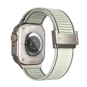 สายนาฬิกาไนลอนแบบขายส่งสำหรับ Apple Watch S10 11 46 มม. Ultra 49 มม. SE 44 มม. 42 มม. สายรัดข้อมือแบบแม่เหล็ก - Product Image 6