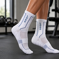 Chaussettes de sport athlétiques personnalisées pour hommes, anti-frottement, rembourrées, respirantes, à absorption de l'humidité, pour l'automne