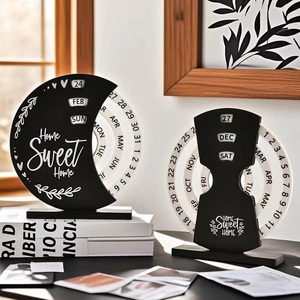 <span class=keywords><strong>Calendrier</strong></span> Perpétuel Moderne et Créatif, Luxe Léger, Thème Grande Roue et <span class=keywords><strong>Lune</strong></span>, Ornement Tendance pour <span class=keywords><strong>la</strong></span> Maison, le Porche et le Bureau - Product Image 4