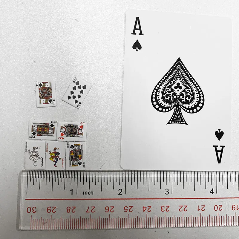 Wholesale Custom Super Mini Playing Cards Miniature Coated Tiny Poker Card Deck Set