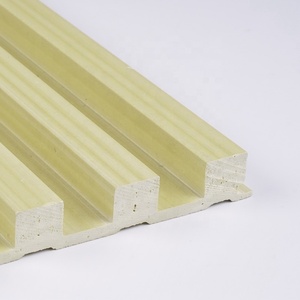<strong>Interior</strong> Cladding Flexible Solid Wpc Pvc Wooden Grille Grain Fluted Panel Decoration Wall Panel for Mall and <strong>Hall</strong> - Product Image 6