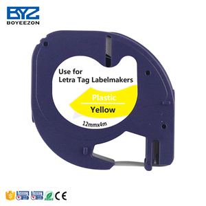 BOYEEZON-cartucho de cinta <span class=keywords><strong>DYMO</strong></span> <span class=keywords><strong>Letratag</strong></span>, etiqueta de plástico térmico, negro sobre amarillo, 91202 ruban a etiqueter - Product Image 1