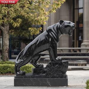 야외 손 새겨진 도매 정원 블랙 타이거 대리석 동상 - Product Image 6