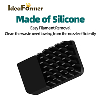 Alat Pembersih Nosel Tahan Suhu Tinggi Silikon Hitam IdeaFormer 9*14*1.5Cm untuk Printer 3D Karbon Elegoo Centauri
